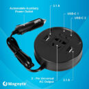 CONVERTISSEUR DE TENSION ROND 12V 220V 150W
