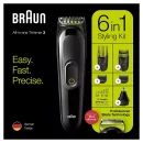 Tondeuse à barbe Braun 6-en-1 tout-en-un 3 MGK3221 tondeuse à cheveux pour homme