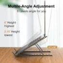 حامل لاب توب قابل للتعديل بـ7 زوايا للمكتبSupport réglable pour ordinateur portable à 7 angles pour bureau