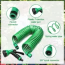 خرطوم حديقة حلزوني بطول 30 متر من BEETRO مزود بمسدس وتركيبات BEETRO Tuyau D'Arrosage Spirale 30 M Avec Pistolet & Raccords