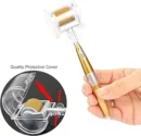 فرشاة Gold Derma Roller ZGTS-050 لعلاج التجاعيد وحب الشباب والندوب وفقدان الشعر 0,5مم