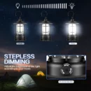 مصباح من طراز قديم المحمولة فانوس التخييم قابل شحن  Lampe rétro lanterne de camping portable chargement USB