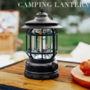 مصباح من طراز قديم المحمولة فانوس التخييم قابل شحن  Lampe rétro lanterne de camping portable chargement USB